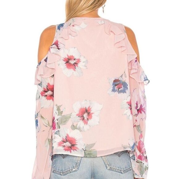 Yumi Kim XS Stella Cold Shoulder Pink Blouse REG. $135 (r1) - Picture 2 of 11